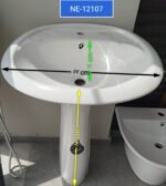 ⁦مغسلة مع عمود  NE-12107⁩ - الصورة ⁦2⁩