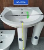 ⁦مغسلة مع عمود  NE-12108⁩ - الصورة ⁦2⁩