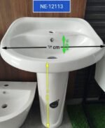 ⁦مغسلة مع عمود مقاس NE-12113⁩ - الصورة ⁦2⁩