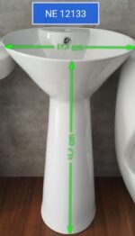 ⁦مغسلة برميل ابيض NE-12133⁩ - الصورة ⁦2⁩