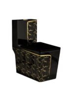 كرسي قطعة واحدة اسود ذهبي 250mm