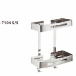 رف شيك استيل طبقتين 7104