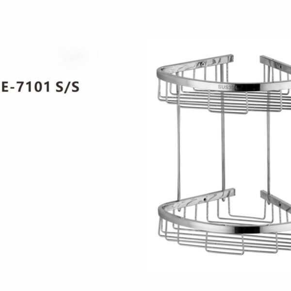 رف زاوية شبك استيل طبقتين7101