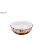 حوض مغسلة دائري ذهبي فوق الرخام 12139