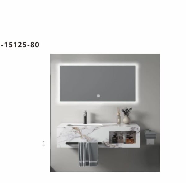 مغسلة سراميك + رف + مرايا NE-15125