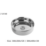 حوض مغسلة دائري رمادي فوق الرخام 12140