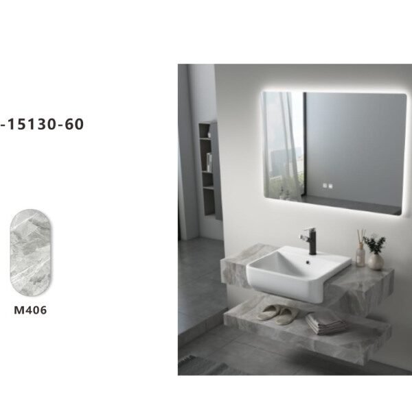 مغسلة سراميك + رف + مرايا NE-15130