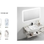 مغسلة سراميك+ رف + مرايا ليزر NE-15128