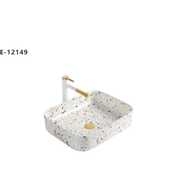 حوض مغسلة مربع مرخم فوق الرخام   NE-12149