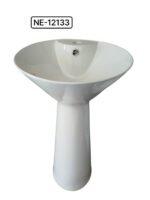 ⁦مغسلة برميل ابيض NE-12133⁩ - الصورة ⁦3⁩