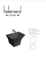 ⁦مغسلة معلقة    هيليمند NE-12150⁩ - الصورة ⁦2⁩