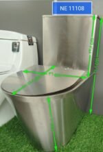 ⁦كرسي حمام افرنجي استيل قطعة واحدة هيلمند صيني NE-11108⁩ - الصورة ⁦4⁩