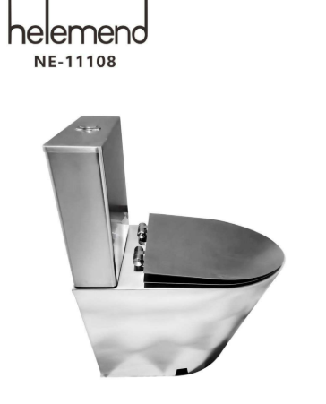 كرسي حمام افرنجي استيل قطعة واحدة هيلمند صيني NE-11108