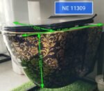 ⁦كرسي حمام معلق ذهبي- اسود - هيلمند صيني NE-11309⁩ - الصورة ⁦5⁩