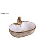 حوض مغسلة فوق الرخام ذهبي هيلمند صيني NE-12137