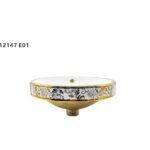 حوض مغسلة فوق الرخام فضي - ذهبي  هيلمند صيني NE-12147