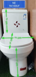 ⁦كرسي حمام افرنجي ابيض قطعة واحدة هيلمند صيني NE-96100⁩ - الصورة ⁦4⁩