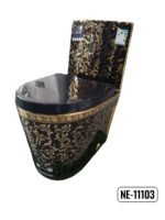 ⁦كرسي حمام افرنجي اسود قطعة واحدة هيلمند صيني NE-11103⁩ - الصورة ⁦3⁩