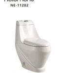 كرسي حمام افرنجي ابيض قطعة واحدة هيلمند صيني NE-11202 UF