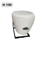 ⁦كرسي حمام معلق  ابيض - فضي -هيلمند صيني NE-11308⁩ - الصورة ⁦3⁩