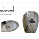 كرسي حمام معلق  ابيض - فضي -هيلمند صيني NE-11308