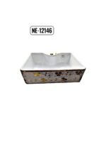 ⁦حوض مغسلة فوق الرخام ذهبي-فضي- هيلمند صيني NE-12146⁩ - الصورة ⁦3⁩