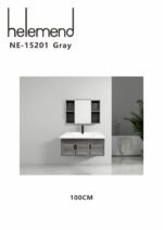 ⁦مغسلة مع دولاب  هيلمند  ابيض صيني NE-15201⁩ - الصورة ⁦7⁩