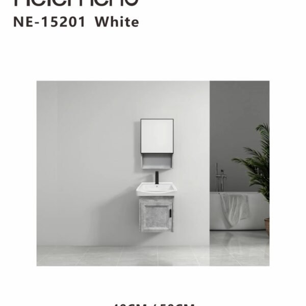 مغسلة مع دولاب  هيلمند  ابيض صيني NE-15201