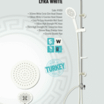 مسطرة دش مع سماعة دائري ابيض تركي R-1050-16