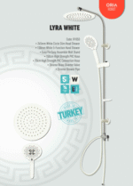 مسطرة دش مع سماعة دائري ابيض تركي R-1050-16