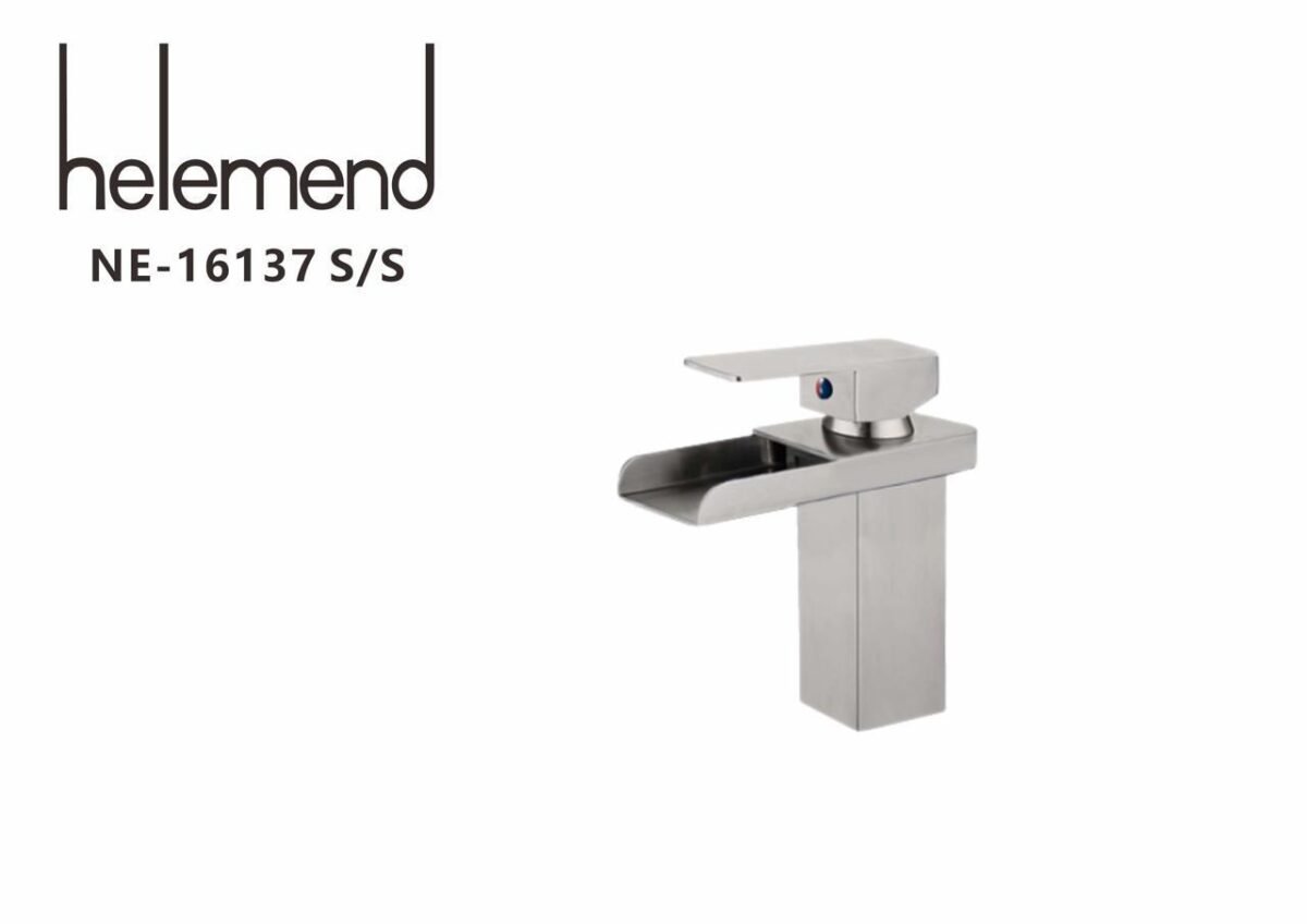 ⁦خلاط مغسلة اتوماتيك شلال قصير هيلمند صيني NE-16137⁩ - الصورة ⁦2⁩