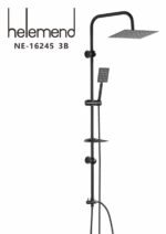⁦مسطرة دش مع سماعة وعمود مربع هيلمند صيني NE-16245⁩ - الصورة ⁦2⁩