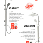 مسطرة دش مع سماعة مربع ابيض  تركي R-2070-8