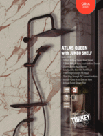 مسطرة دش مع سماعة مربع برونزي تركي R-2096-12