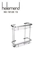 ⁦رف زاوية شبك  اسود  -كروم  NE-18120⁩ - الصورة ⁦2⁩