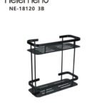 رف زاوية شبك  اسود  -كروم  NE-18120