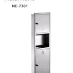 وراقة مناديل صندوق مع سلة مهملات استيل -7301-