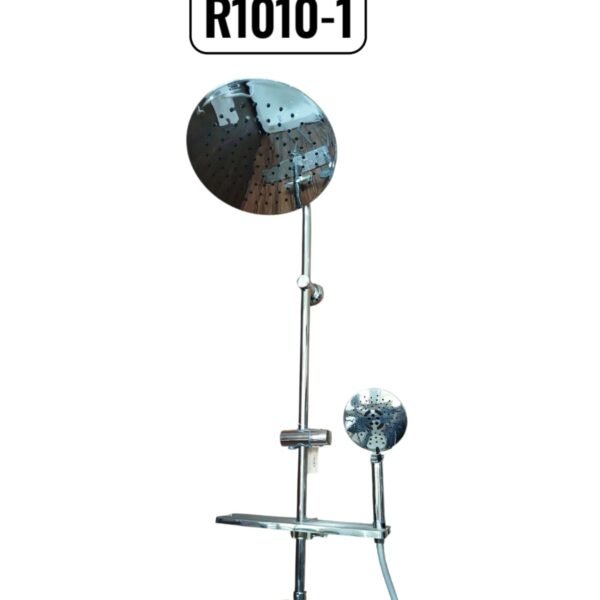 مسطرة دش مع سماعة دائري كروم تركي R-1010-1