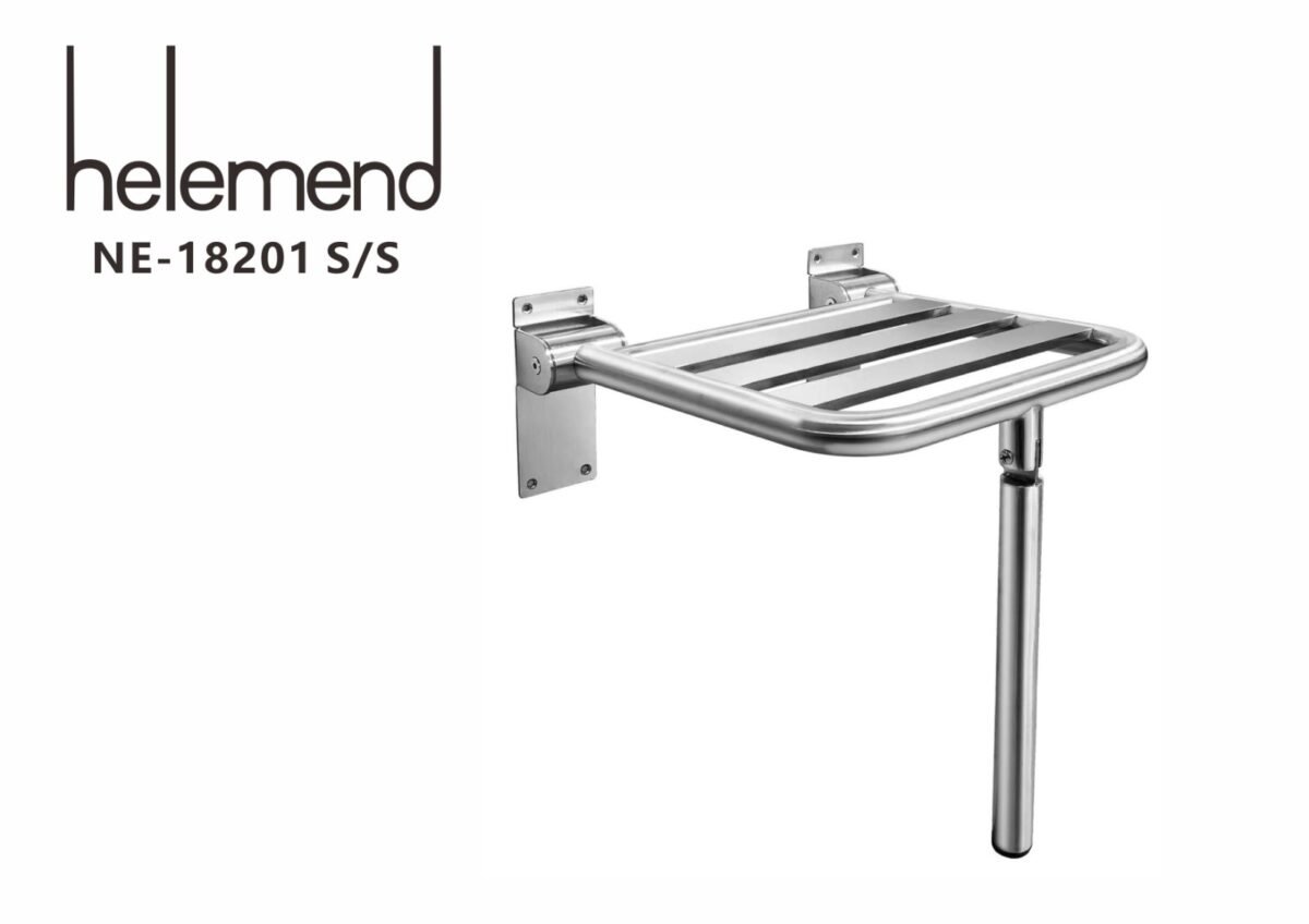 ⁦كرسي شور حمام استيل بقاعدة NE-18201⁩ - الصورة ⁦1⁩