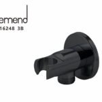 كوع صباب شطاف دائري مع قاعدة اسود NE-16248 3B