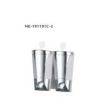 صبانة سائل مجوز 350*2 ملم بلاستك شفاف كروم NE-191101C-2