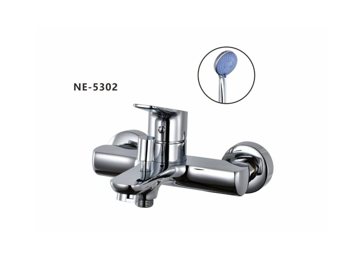 ⁦خلاط دش اتوماتيك كروم مع سماعة NE-5302⁩ - الصورة ⁦1⁩