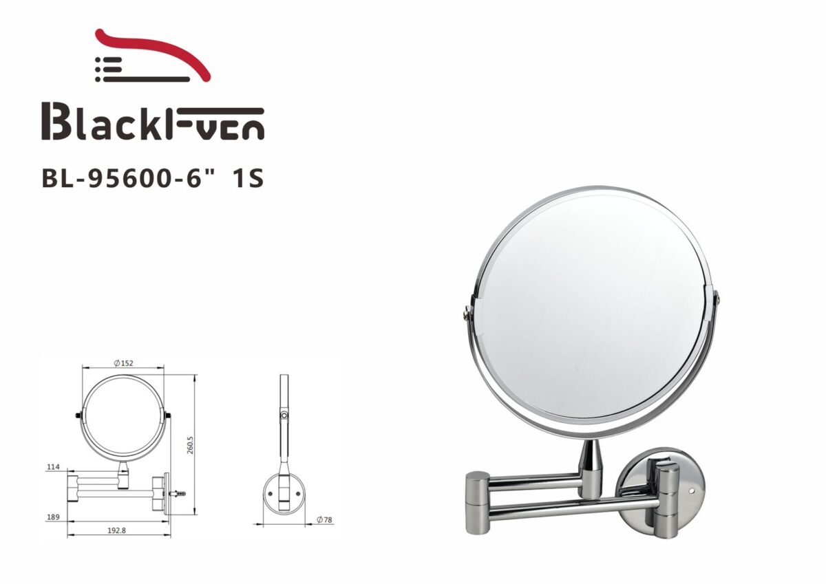 ⁦مرايا دائري مكبر تثبيت جدار  BL-95600-8⁩ - الصورة ⁦3⁩