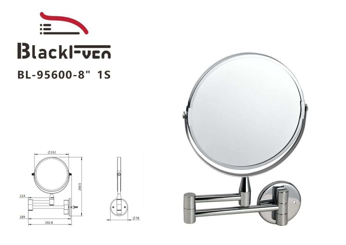 ⁦مرايا دائري مكبر تثبيت جدار  BL-95600-8⁩ - الصورة ⁦4⁩