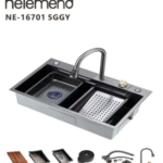 حوض مطبخ مجلى استيل مقاس75*45 NE-16701 5GGY SS201