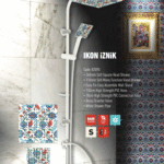 مسطرة دش مع سماعة تركي مربع مشجر R2095-14