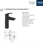 خلاط مغسلة اسود  GROHE-233222433