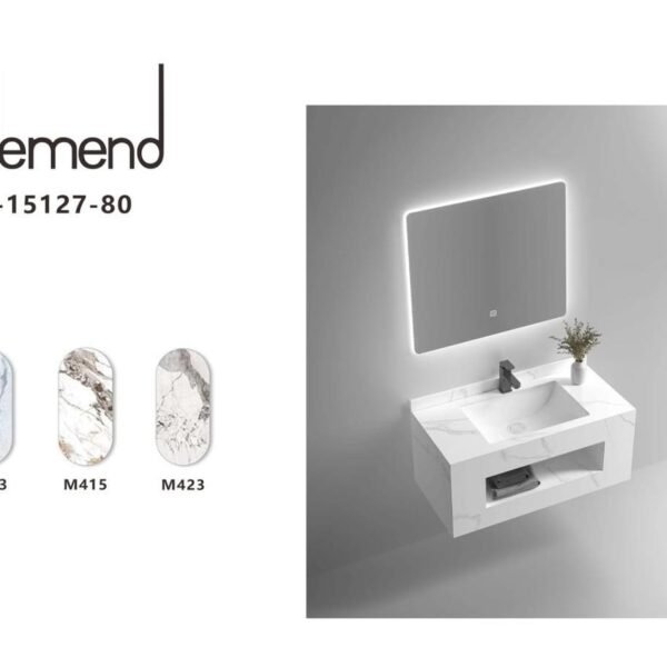 مغسلة سيراميك +رف+مرايا ليزر  NE-15127