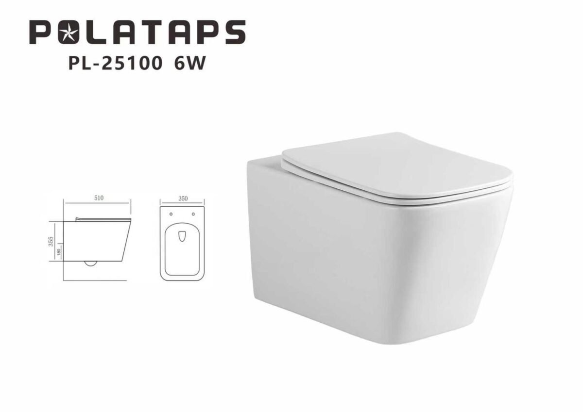 ⁦كرسي حمام سراميك معلق 25100 -pl⁩ - الصورة ⁦2⁩