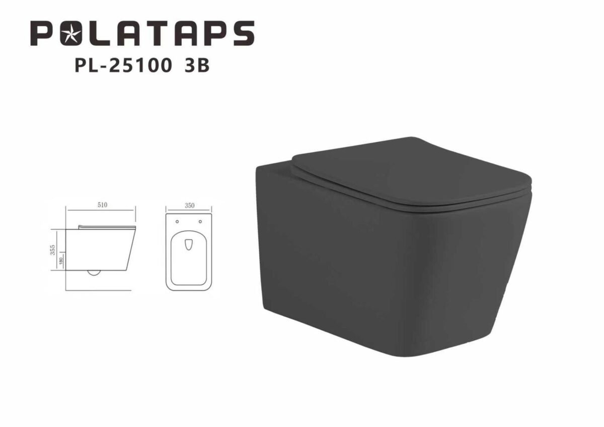 ⁦كرسي حمام سراميك معلق 25100 -pl⁩ - الصورة ⁦1⁩